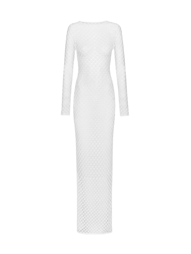 Victoria Beckham x Mango Crochet Dress with Open Back